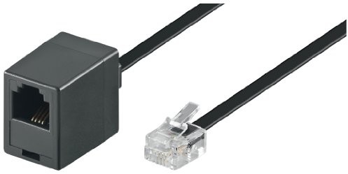 Wentronic kabel przedłużający RJ11-wtyczka na jack RJ11 4 Pin 6 m Czarny, 1 szt. 4040849682605