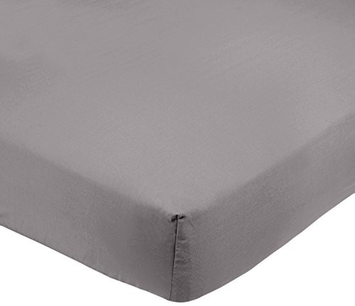 AmazonBasics prześcieradło z gumką, z mikrofibry, ciemnoszare, 140x200x30 cm FTD-DGR-005