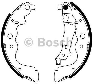 BOSCH Zesatw szczęk hamulcowych 0 986 487 754