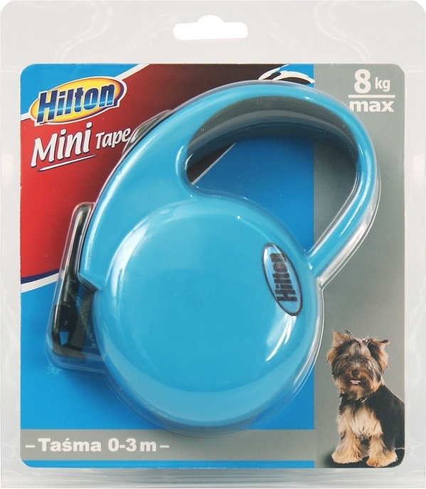 Hilton MINI TAPE SMYCZ AUTOMATYCZNA TAŚMA 3M NIEBIESKA Z SZARĄ WSTAWKĄ DLA PSA D