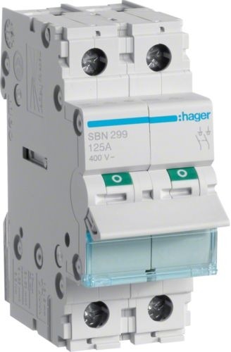 Hager Modułowy rozłącznik izolacyjny SBN299 125A 2P SBN299