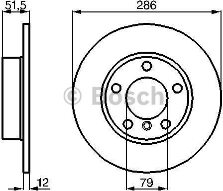 BOSCH Tarcza hamulcowa przednia, 0 986 478 511  0986478511