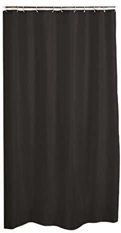 DOUCEUR D'INTERIEUR Douceur d'Intérieur Vitamine zasłona prysznicowa, z tworzywa PEVA, 0,01 x 180 x 200 cm, czarny, 180 x 200 cm (6RD150NR)