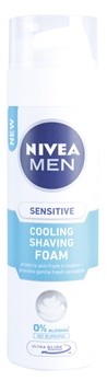 Nivea Men Sensitive pianka do golenia z efektem chłodzącym 0% Alcohol 200 ml