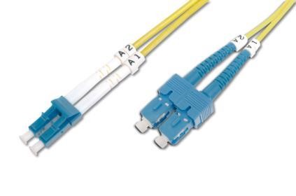 Digitus światłowód krosowy, duplex SM 9/125 OM2 LC-SC, 3m, 15 LGW DK-2932-03