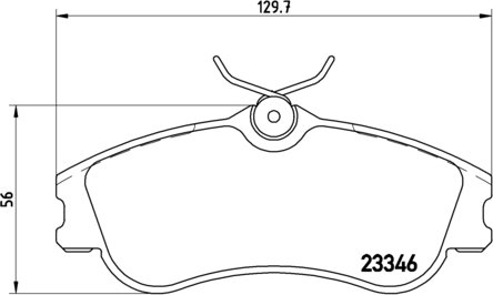 BREMBO Zestaw klocków hamulcowych, hamulce tarczowe P 61 069