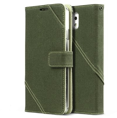 Zenus Cambridge torba na Diary Case/na telefon Samsung Galaxy Note 3 N9000 khaki