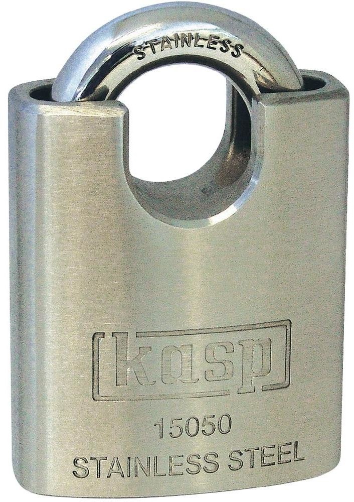 Kasp Kłódka K15050D z zamkiem kluczykowym 50 mm Srebrny