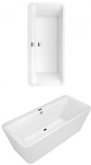 Villeroy & Boch Squaro Excellence Duo 180x80 biała UBQ180SQE9T2V01