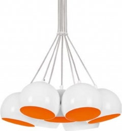 Nowodvorski Lampa wisząca 7 pł. - Ball Biały - orange 6582