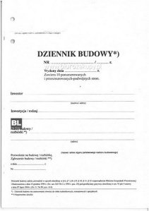 Typograf Druk Dziennik Budowy 20 kart 2128 TP148