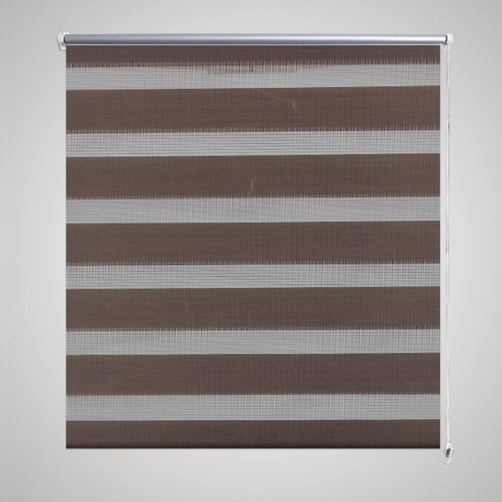 vidaXL Roleta Zebra 140 x 175 cm Kawa