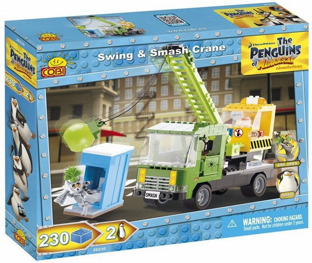 Cobi Pingwiny Dźwig z kulą burzącą 26230