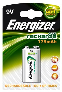 Energizer akumulatorek 6F22 9V Ni-MH 175mAh 8,4V