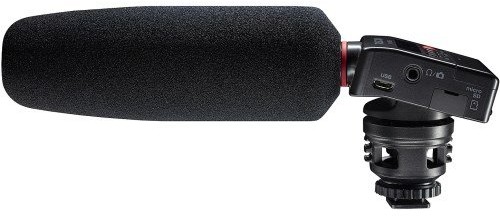 Tascam DR-10sg Recorder z mikrofonem do aparatu cyfrowego, czarny DR-10SG