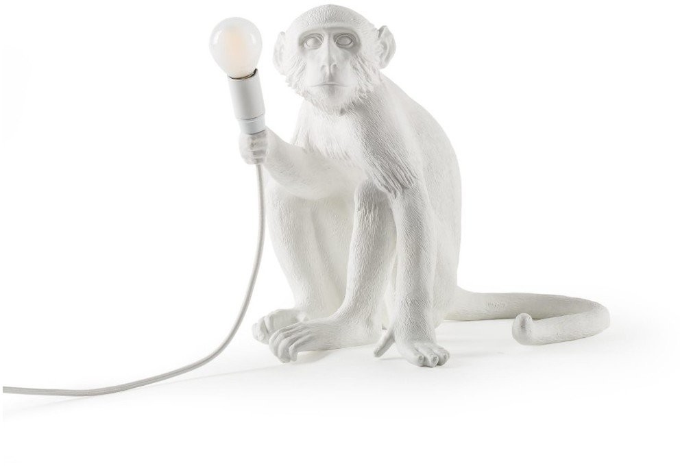 Seletti Lampa Monkey biała stołowa siedząca (14882)