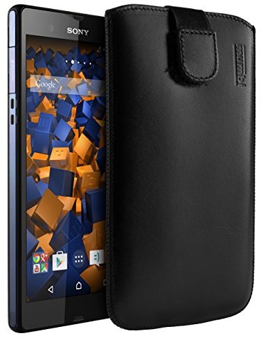 Mumbi prawdziwa skóra torba na Sony Xperia Z torba skórzana etui (klapka funkcją wyciągania pomoc do wyciągania)