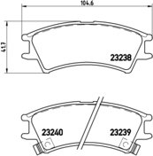 BREMBO Zestaw klocków hamulcowych, hamulce tarczowe P 30 011