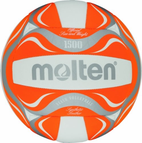Molten Beach Volleyball Bv1500 Or, Biały/Pomarańczowy/Srebrny, 5 (BV1500-OR)