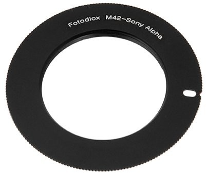 Fotodiox LENS Mount Adapter, M42 (42 mm X 1 Thread) Lens to Sony Alpha mocowaniem A Cameras wyszukiwania AS Sony A100, A200, A230, and A30 10LA-M42-SN-B