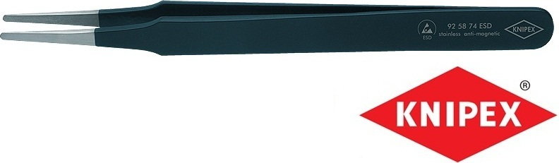 Knipex Pinceta ESD precyzyjna do montażu elementów elektronicznych (92 58 74 ESD