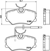 BREMBO Zestaw klocków hamulcowych, hamulce tarczowe P 61 035