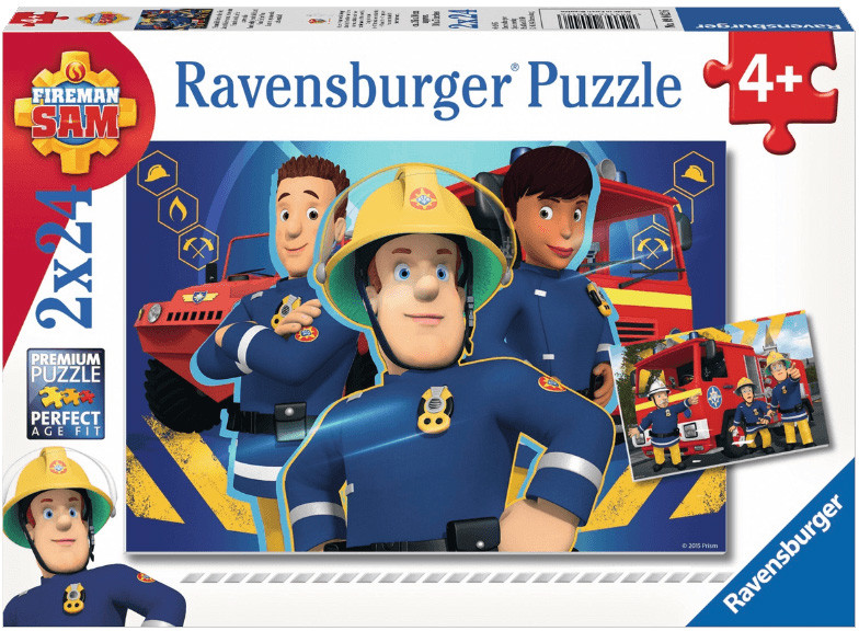 Ravensburger Strażak Sam niesie pomoc Puzzle 2x24 090426