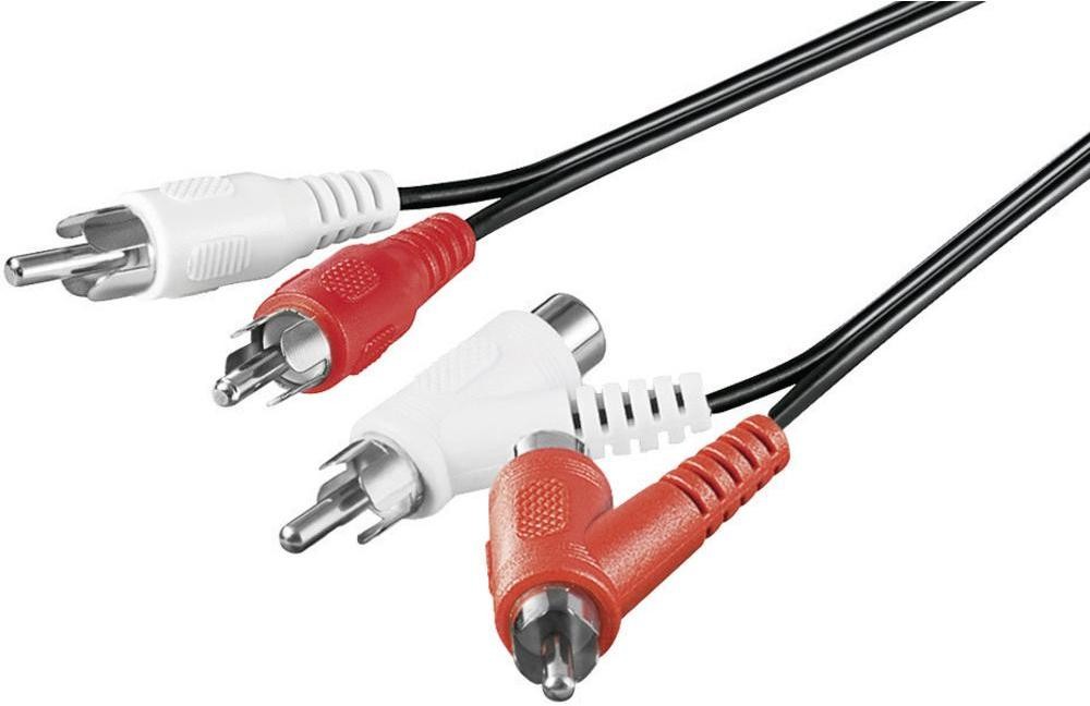 Goobay Kabel audio Cinch 50214 [1x Złącze męskie cinch Złącze męskie cinch 2x Złącze męskie cinch Złącze żeńskie cinch]