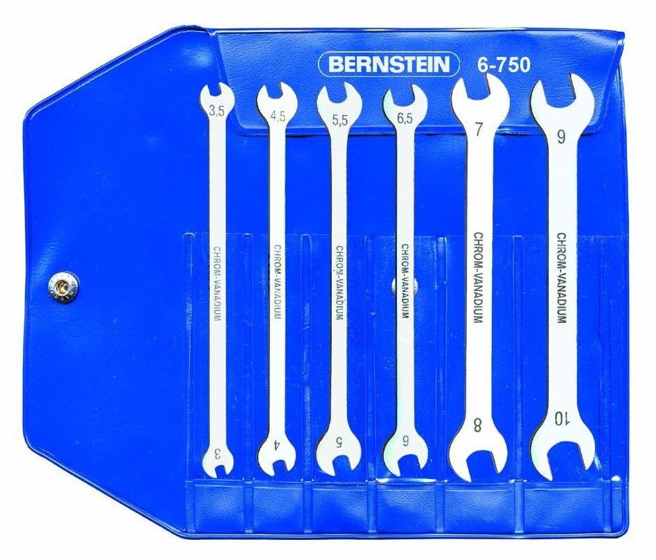 Bernstein Specjalny zestaw kluczy płaskich 6 szt Bernstein 6-750 3 x 3.5 9 x 10 mm