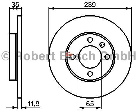 BOSCH Tarcza hamulcowa 0 986 478 011