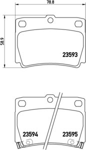 BREMBO Zestaw klocków hamulcowych, hamulce tarczowe P 54 026