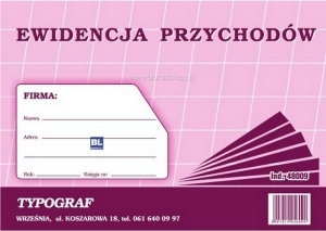 Typograf Druk Ewidencja Przychodów A5 48009 TP191