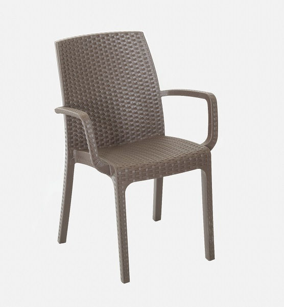 Bica Krzesło technorattanowe Indiana brązowe BC9093BR