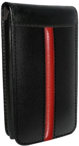 APPLE Piel Frama Ledertasche Classic Magnetic RACE Edition Schwarz/Rot für iPhone 5 / 5S