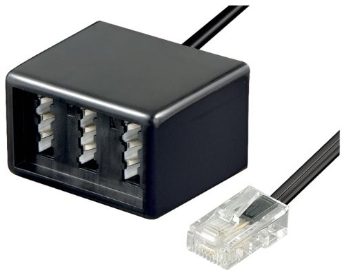 Wentronic telefoniczny adapter (RJ45 wtyk do gniazda TAE NFN) Czarny, 1 szt. 4040849680243