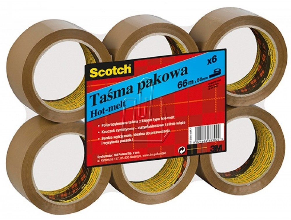 3M Taśma pakowa Scotch 50mm x 66m szara