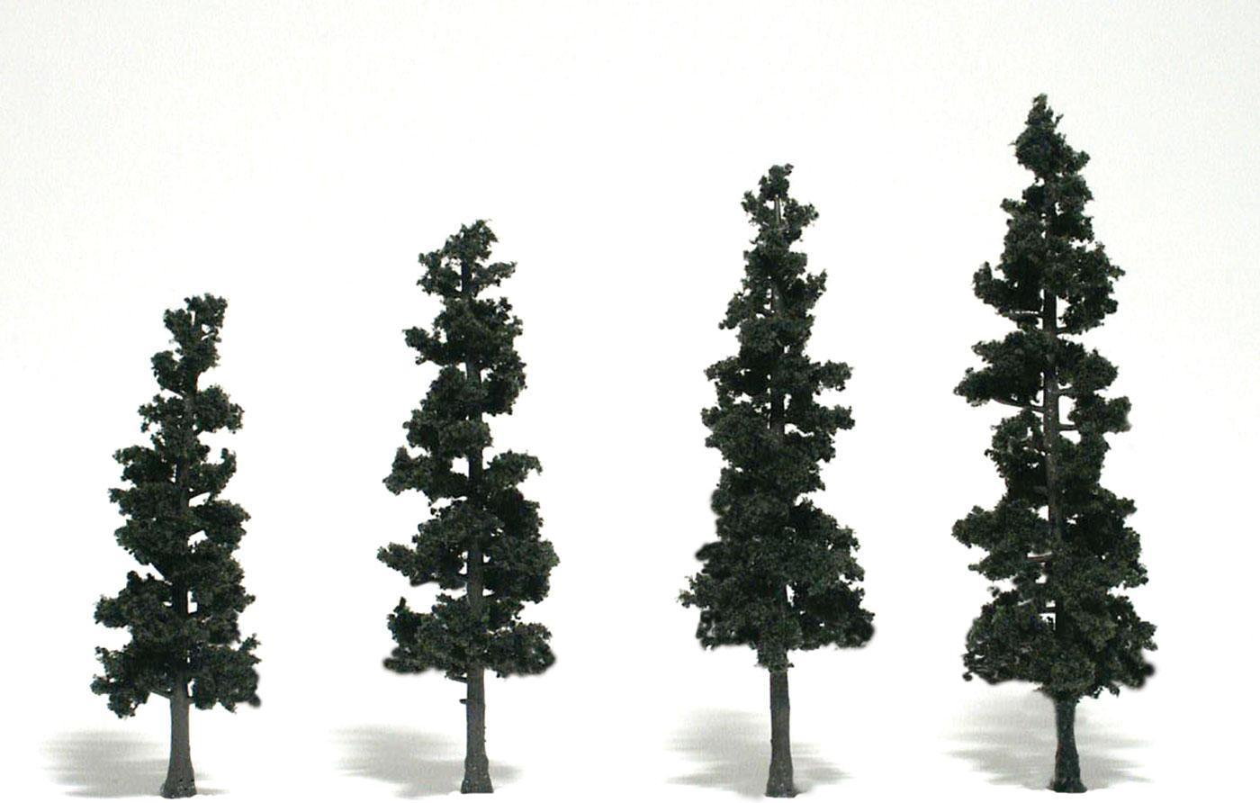 WoodlandScenics Drzewo iglaste 10,1-15,2cm / 4szt. TR1561