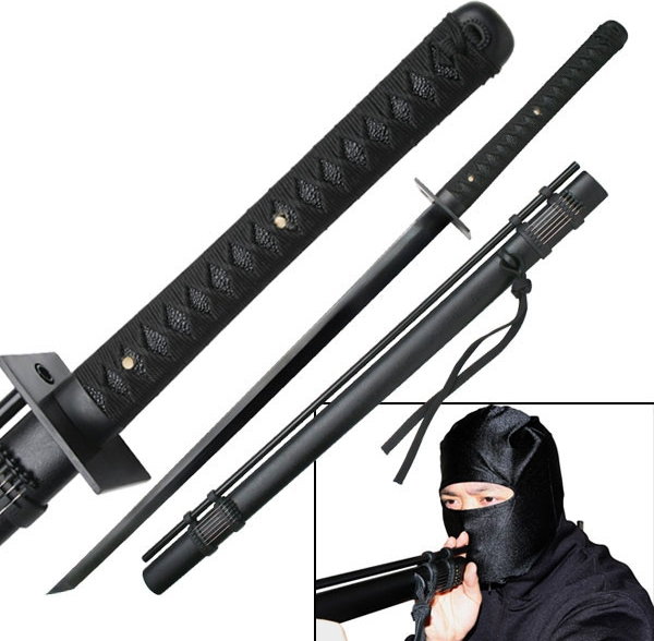 Płatnerze hiszpańscy UNIKATOWY MIECZ NINJA Z DMUCHAWKĄ