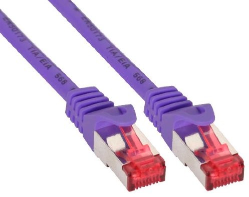 InLine 76420p S/FTP Patch cable ( MHz, PCW, miedź, 20 m) Liliowy 76420P