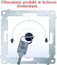 Kontakt SIMON Łącznik na kluczyk żaluzjowy jednobiegunowy kremowy DWZK.01/41 S