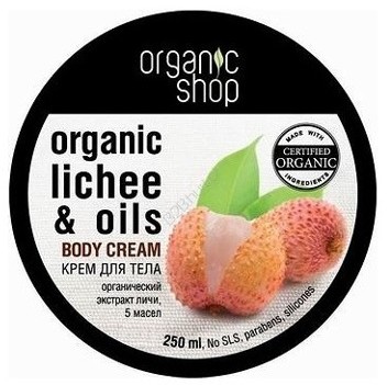 Organic Shop Lychee & 5 Oils Body Cream 250ml