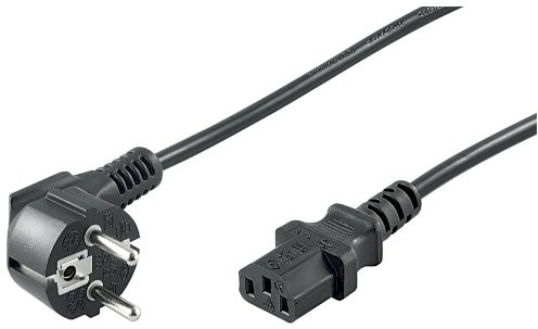 Wentronic kabel zasilający zaokrąglona wtyczka ze (Schuko IEC 320 °C13) 2 m Czarny 2,5 m 4040849500787