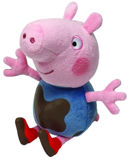 Ty Inc. Beanie Babies Peppa Pig - George Muddy średni