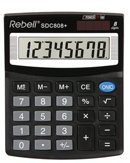Zdjęcia - Kalkulator Rebell  RE-SDC408 BX, czarna, biurkowy, 8 miejsc