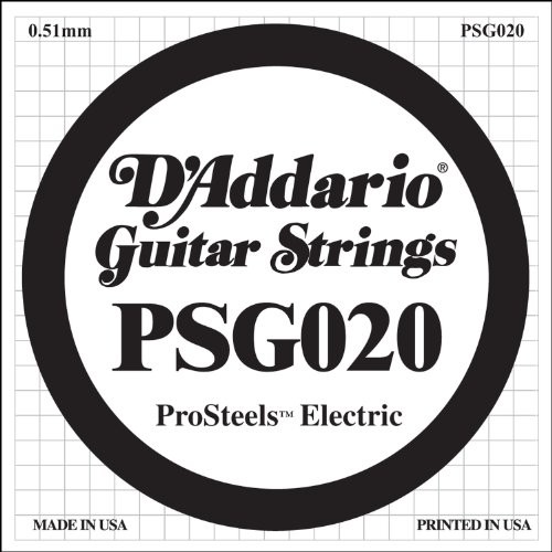 D'Addario psg020 Pro Steels Round Wound pojedyncze gitary (.020 cala) PSG020