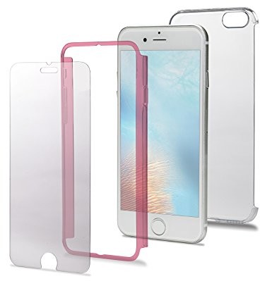 Celly poliwęglanowe Total Body tylna strona szkła/Front Cover z sekurit wyświetlacz o stopniu twardości 9H ochronna dla iPhone 7 Plus Pink