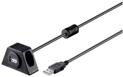 Wentronic Możliwość zamontowania wtyczka USB 2.0 Verlaengerung (A na tulei A) Czarny 2 m, czarny 4040849933516
