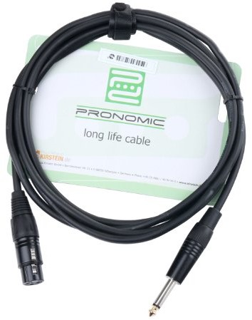 Pronomic niesymetryczny przewód XLR z końcówką jack, kwasoodporny, olejoodporny, z uchwytem zaciskowym 00030727
