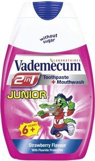 Henkel Vademecum Junior Pasta i Płyn do Płukania Ust 2w1 Truskawka 75 ml