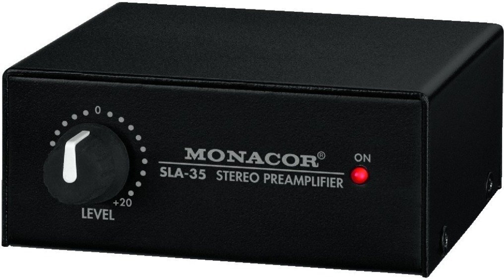 Monacor Wzmacniacz stereo dopasowujący poziom i impedancję SLA-35